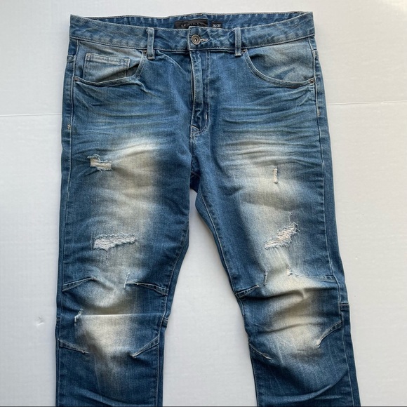 Decibel Slim & Repair Skinny Blue Denim Jeans 36x32 Med Wash Stretch Mid Rise - Picture 5 of 10